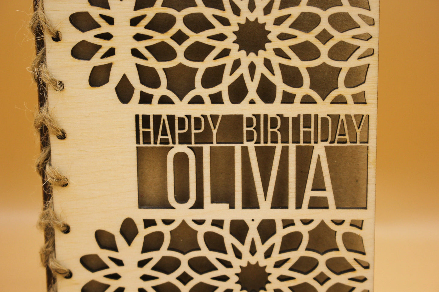 Personalised Wooden Birthday Card | Engraved Message | Premium Wooden Birthday Card | Special Birthday Card | Customise | Floral Design