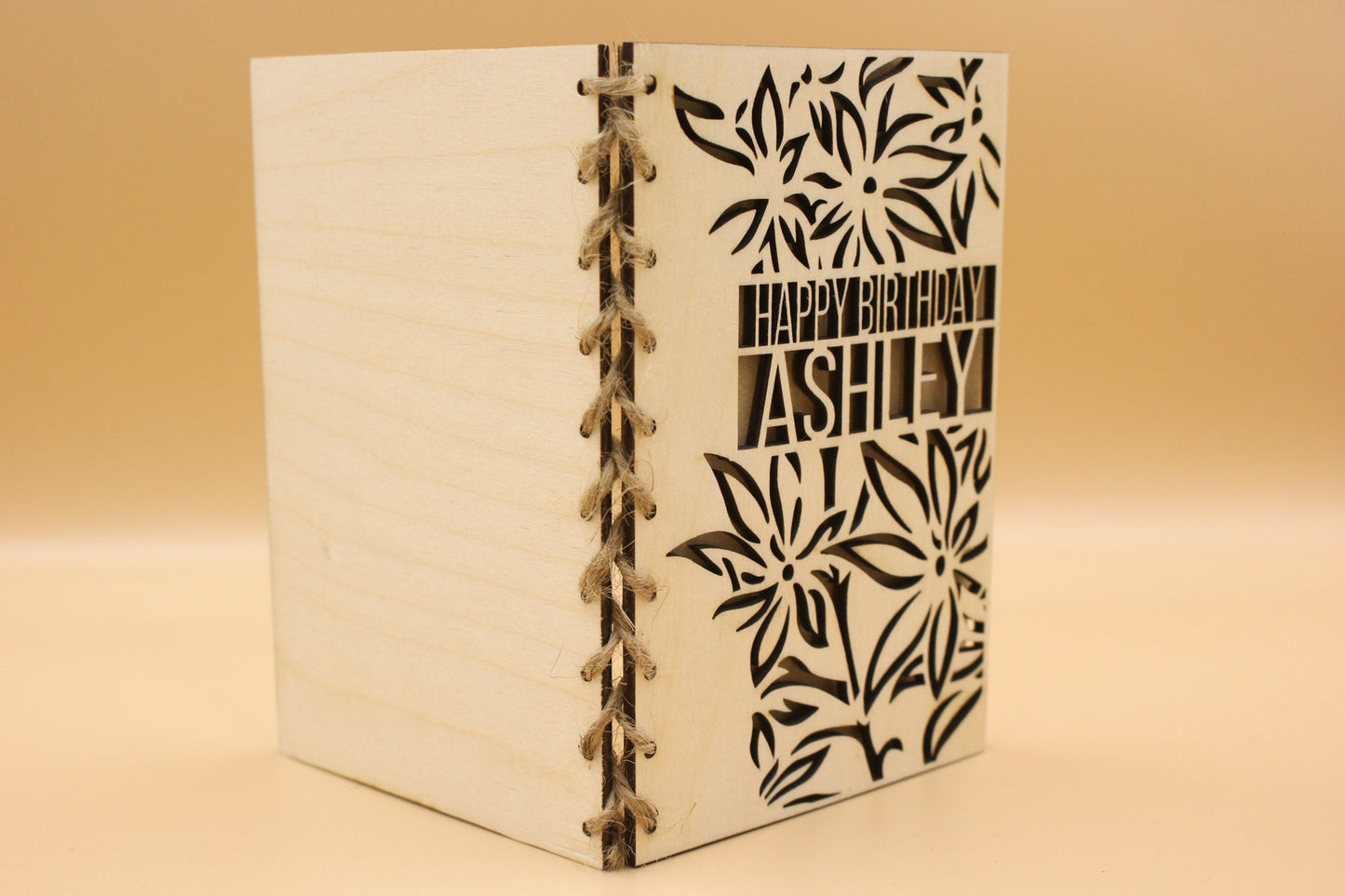 Personalised Wooden Birthday Card | Engraved Message | Premium Wooden Birthday Card | Special Birthday Card | Customise | Lotus