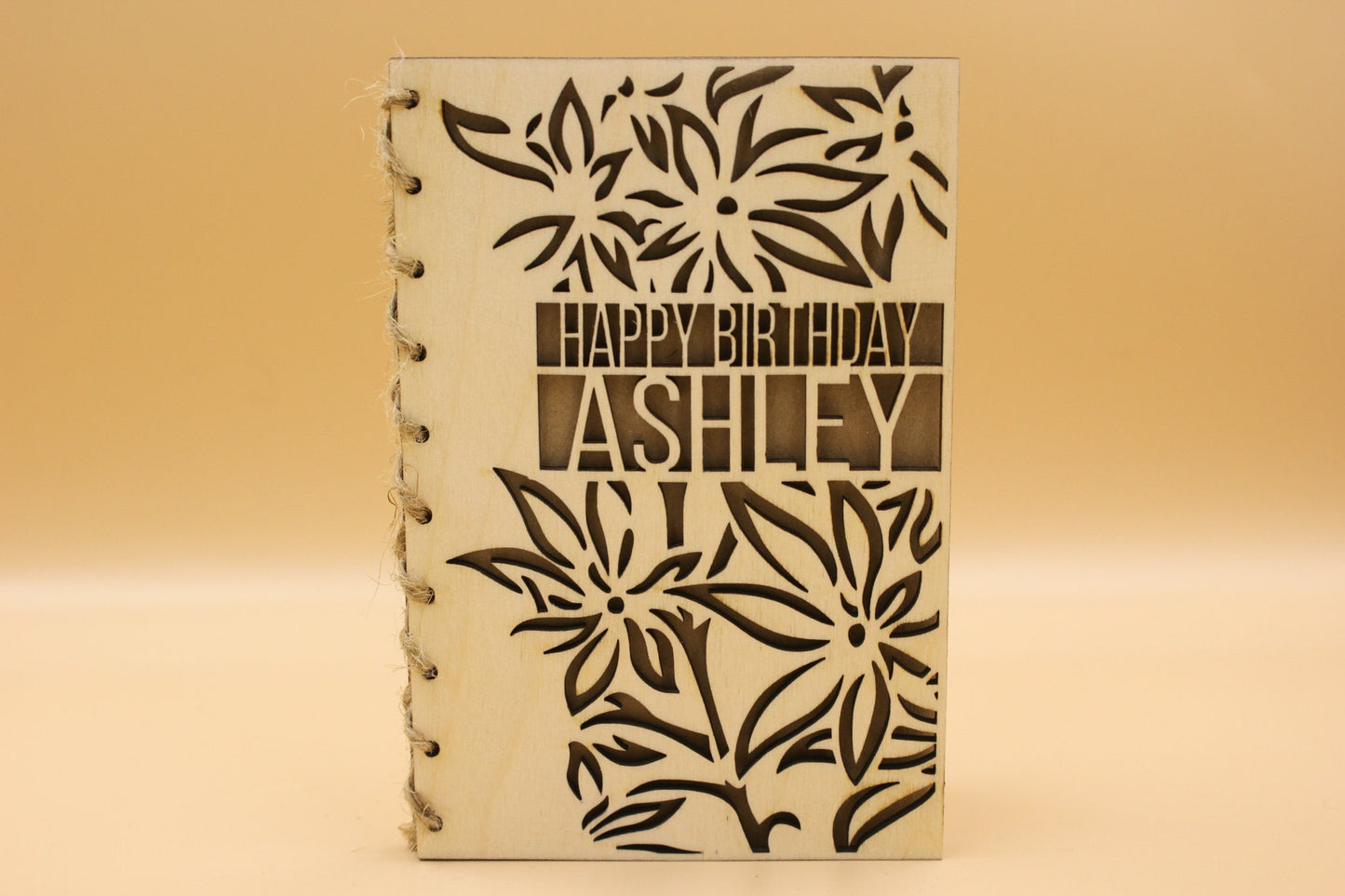 Personalised Wooden Birthday Card | Engraved Message | Premium Wooden Birthday Card | Special Birthday Card | Customise | Lotus
