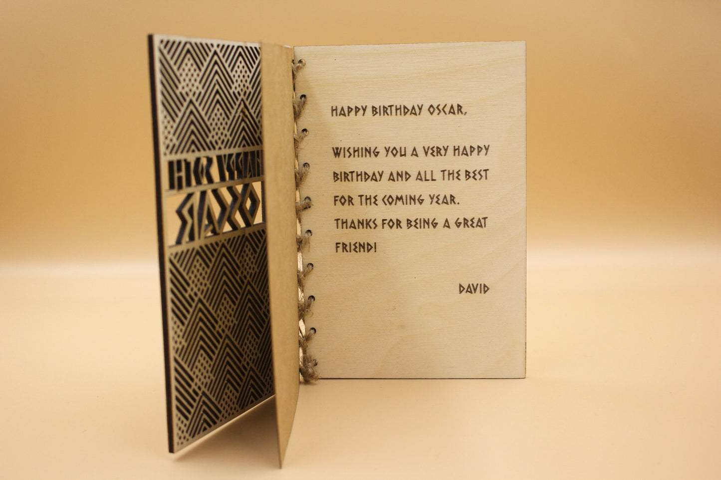 Personalised Wooden Birthday Card | Engraved Message | Premium Wooden Birthday Card | Special Birthday Card | Customise | Nordic Design