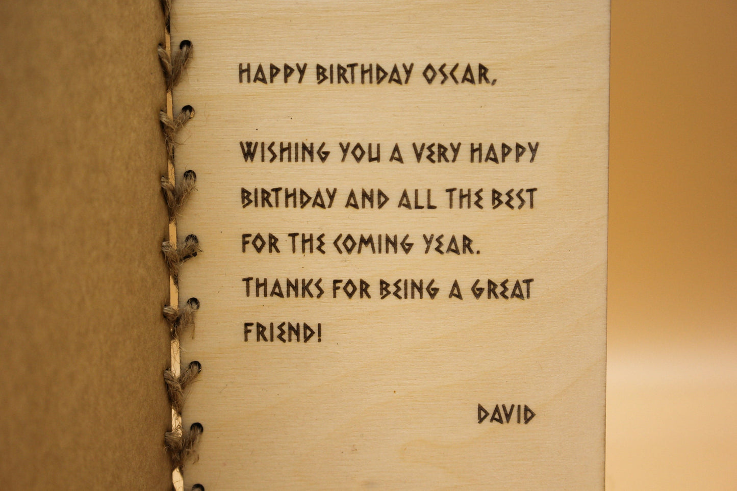Personalised Wooden Birthday Card | Engraved Message | Premium Wooden Birthday Card | Special Birthday Card | Customise | Nordic Design