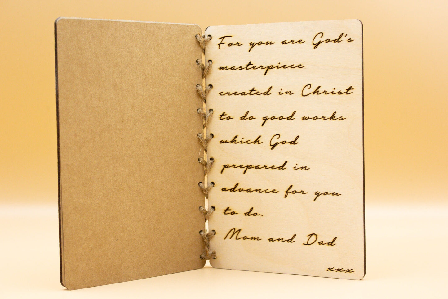 On Your Baptism Card | Engraved Message | Premium Wooden Baptism Card | Jesus | Christian Baptism