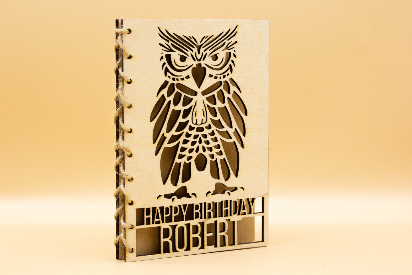 Personalised Wooden Owl Birthday Card | Engraved Message | Premium Wooden Birthday Card | Smarties Birthday Card | Customise | Owl Card
