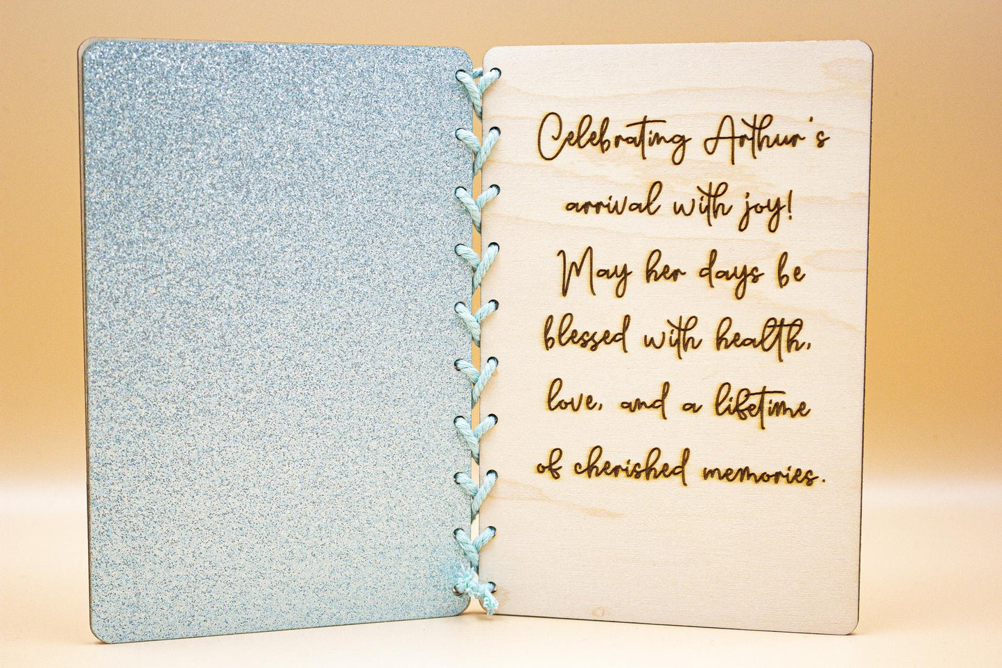 Baby Arrival Card | Newborn Congratulations | Welcome Baby Wooden Card | Baby Shower Card | Giraffe New Baby Card | Boy Girl | Pink Blue