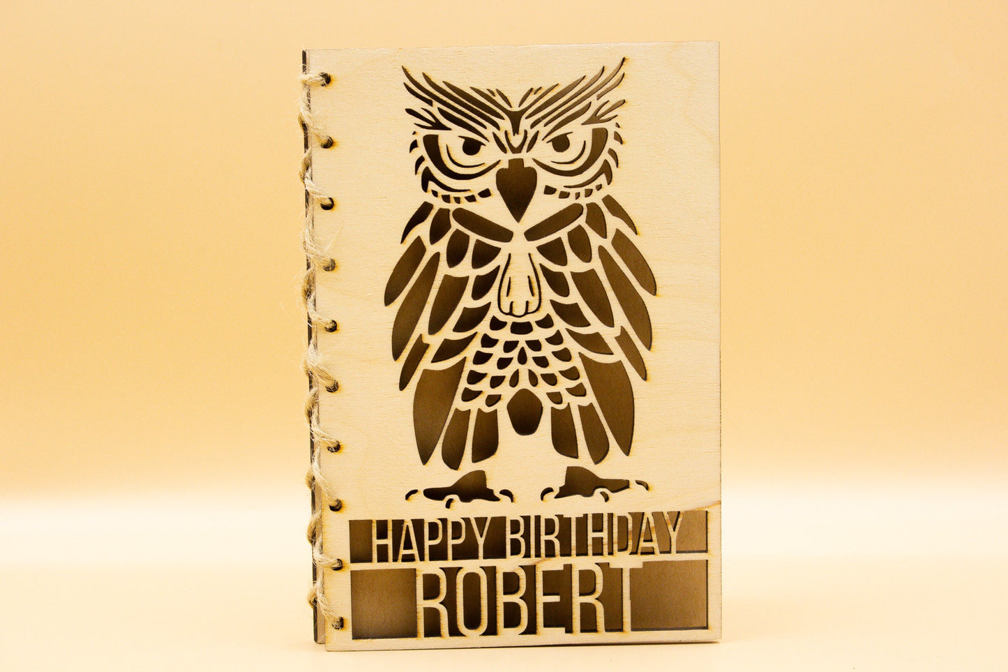 Personalised Wooden Owl Birthday Card | Engraved Message | Premium Wooden Birthday Card | Smarties Birthday Card | Customise | Owl Card