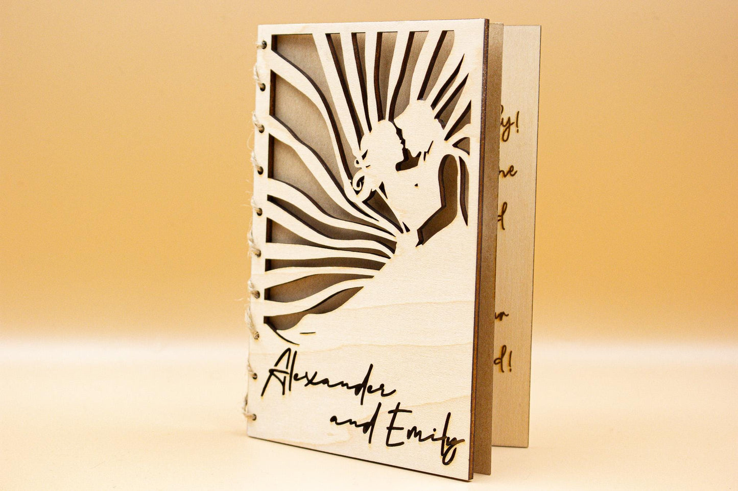 Custom Wedding Card | Anniversary Card | Premium Wooden Wedding Card