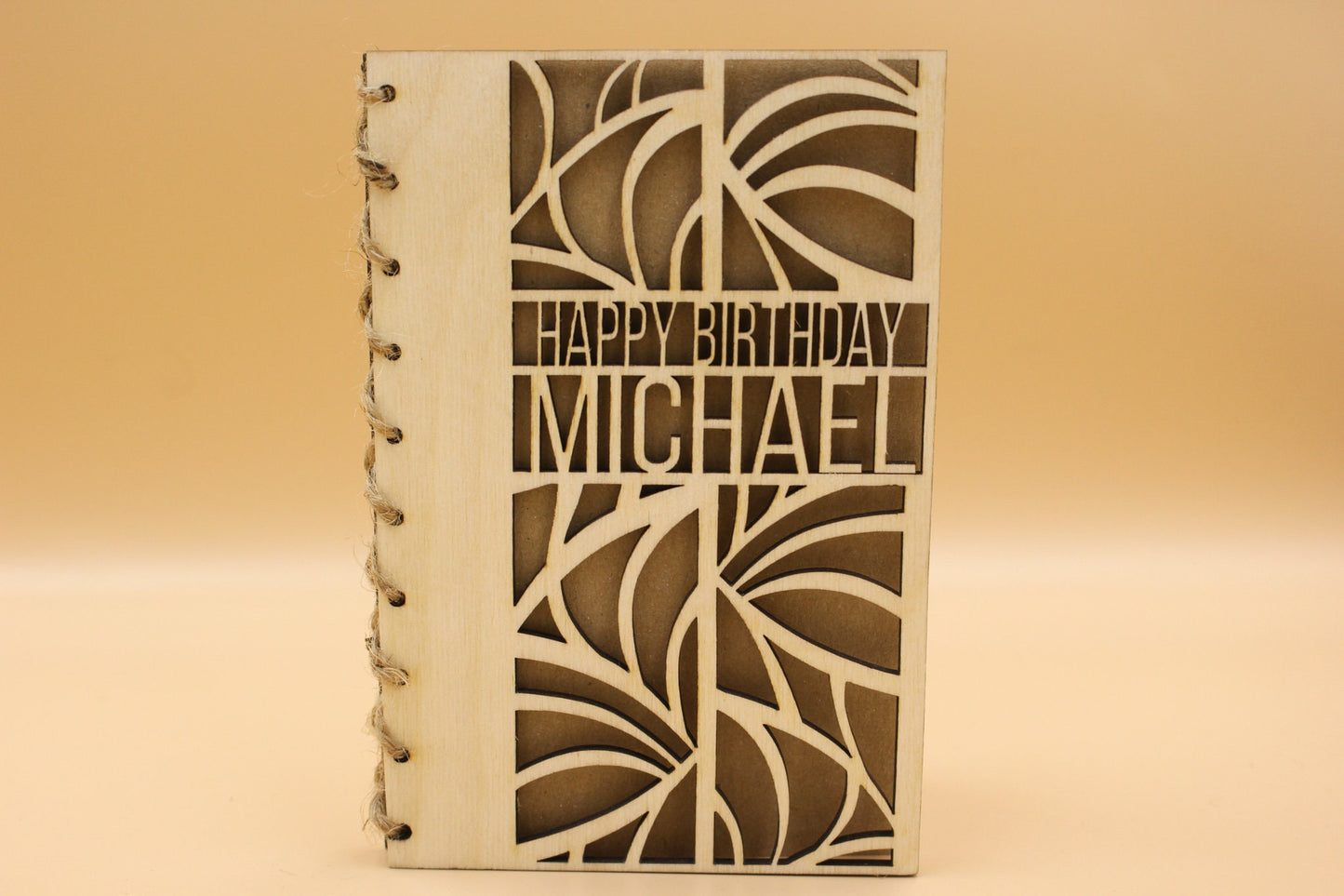 Personalised Wooden Birthday Card | Engraved Message | Premium Wooden Birthday Card | Special Birthday Card | Customise | Geometric Ornament